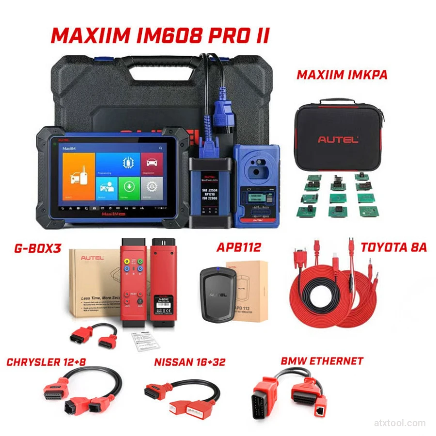 Autel MaxiIM IM608 PRO II Key Programming Tool Full Adapters Bundle