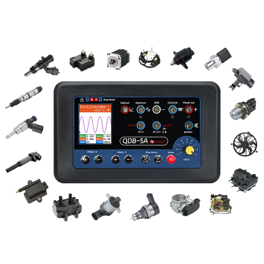 QDB-5A Automotive Actuator & Sensor Simulator Professional Ignition Coil Injector and Stepper Motor Tester