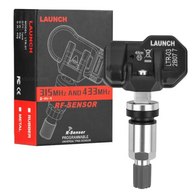Launch TPMS Sensor Metal LTR-03 RF Sensor 315MHz & 433MHz 2-in-1 Universal Programmable
