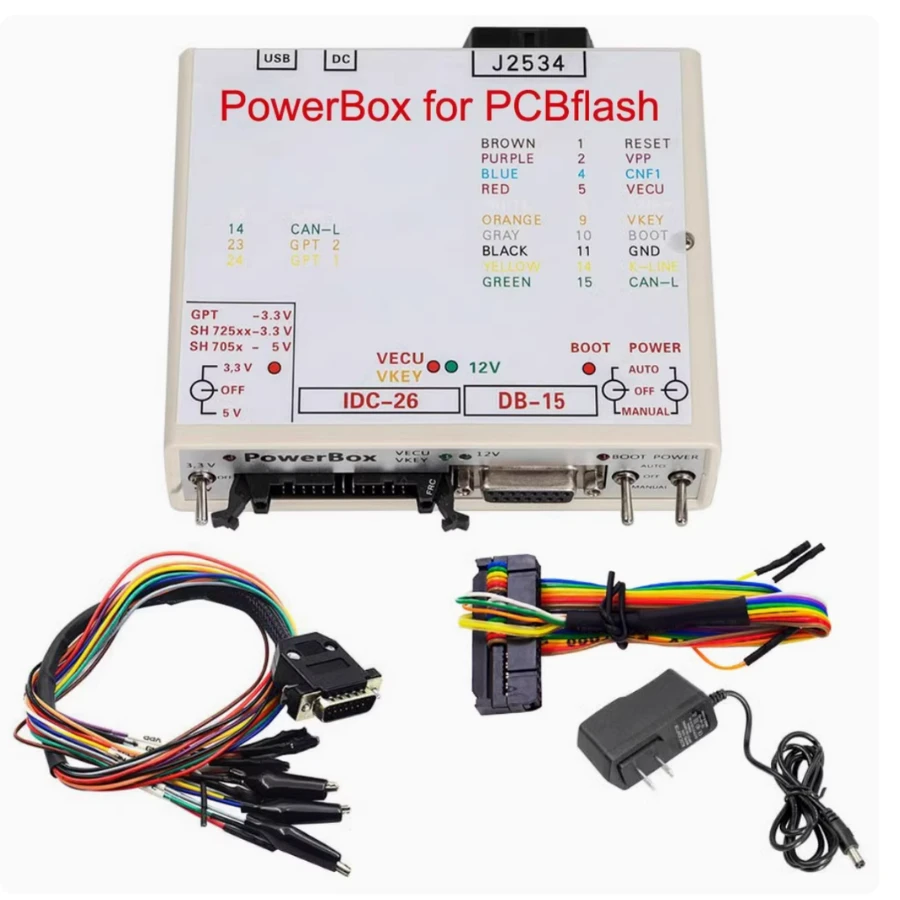 JTAG Power Box ECU Programmer Full Configuration Kit for J2534 PassThru & Bench Programming