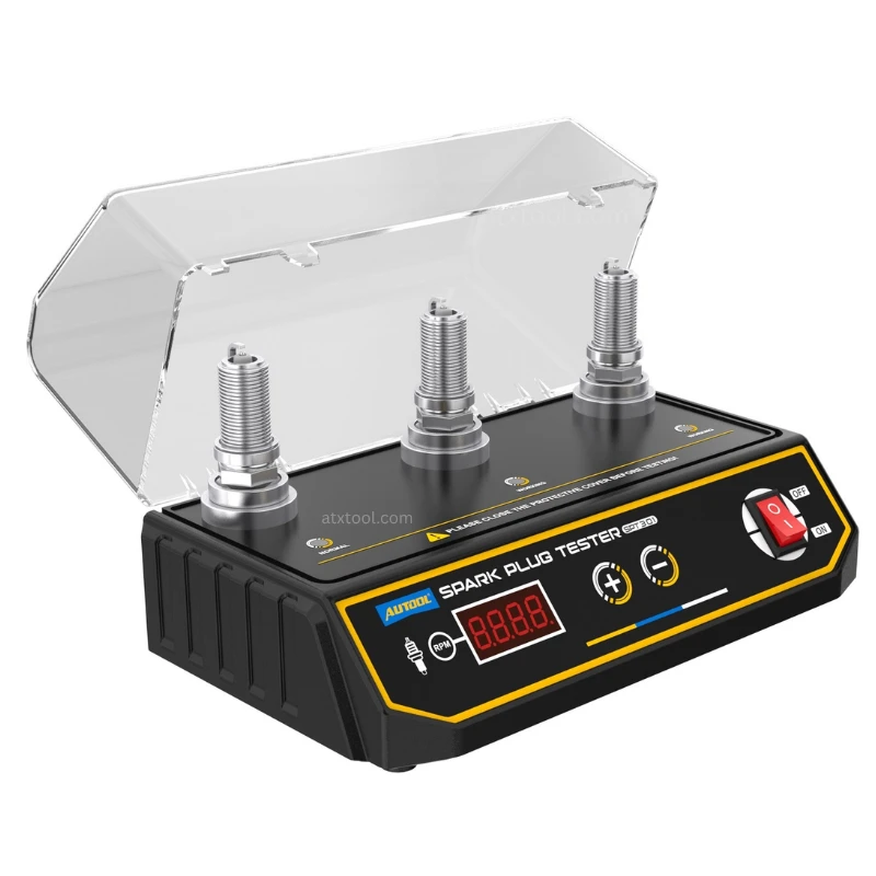 AUTOOL SPT301 3-Hole Digital Spark Plug Tester 200-9000 RPM Automotive Ignition Diagnostic Tool