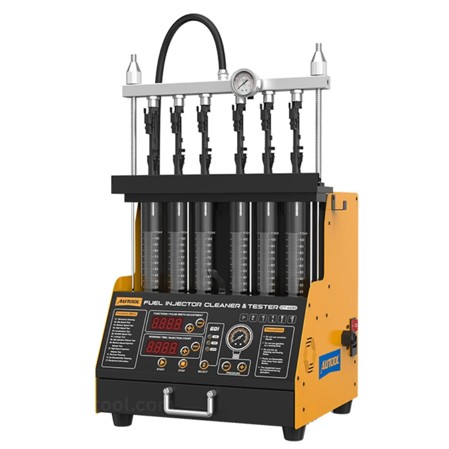 AUTOOL CT400 GDI Fuel Injector Cleaner and Tester – Professional 6-Cylinder Diagnostic Machine with Advanced GDI Drive Technology (Support 12V 70V 120V)